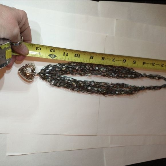 Hand Crocheted Ladder Ribbon Necklace! - Picture 10 of 10